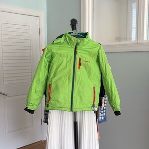 Kamik- Kids size 7 Lime Green Ski Jacket
